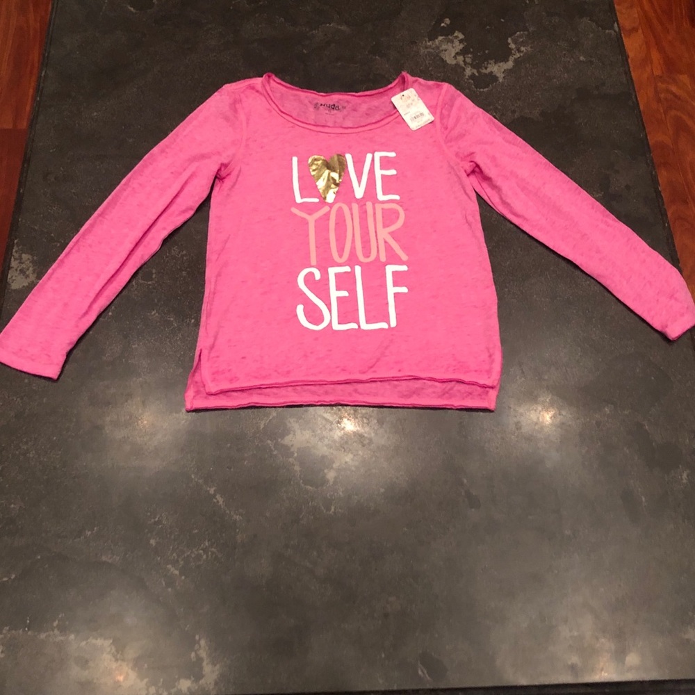 NWT pink Mudd ‘Love Yourself’ screen tee - size 10